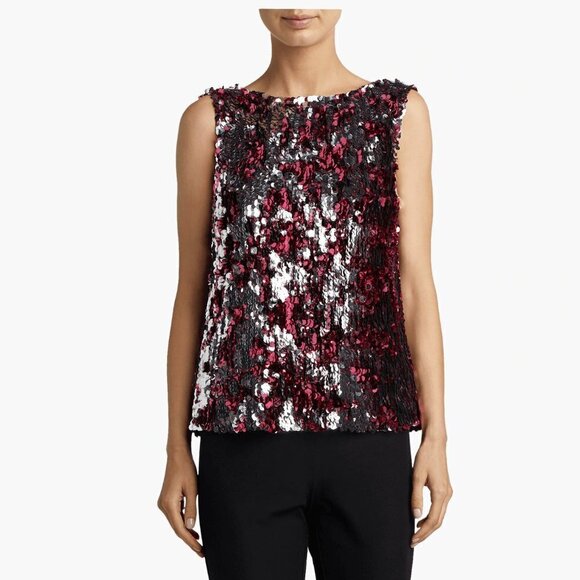 Tanya Taylor Tops - New Tanya Taylor Two Tone Sequin Gabby Top In Hot Pink NWT Sizes XS, S, M